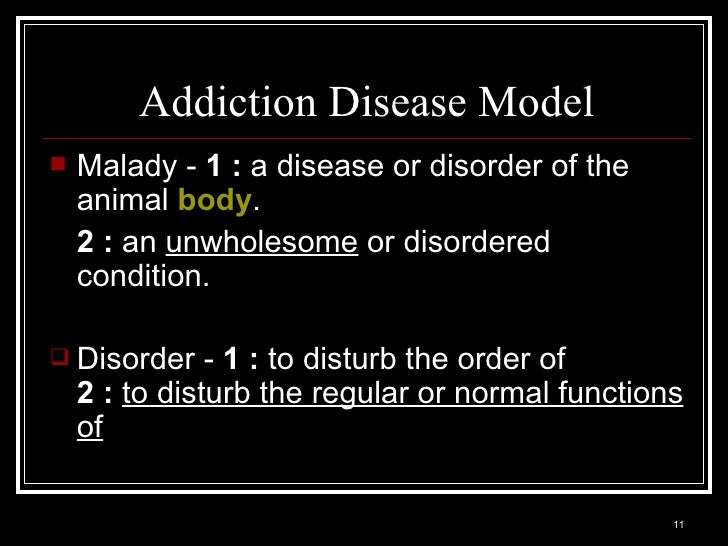 Addiction disease model