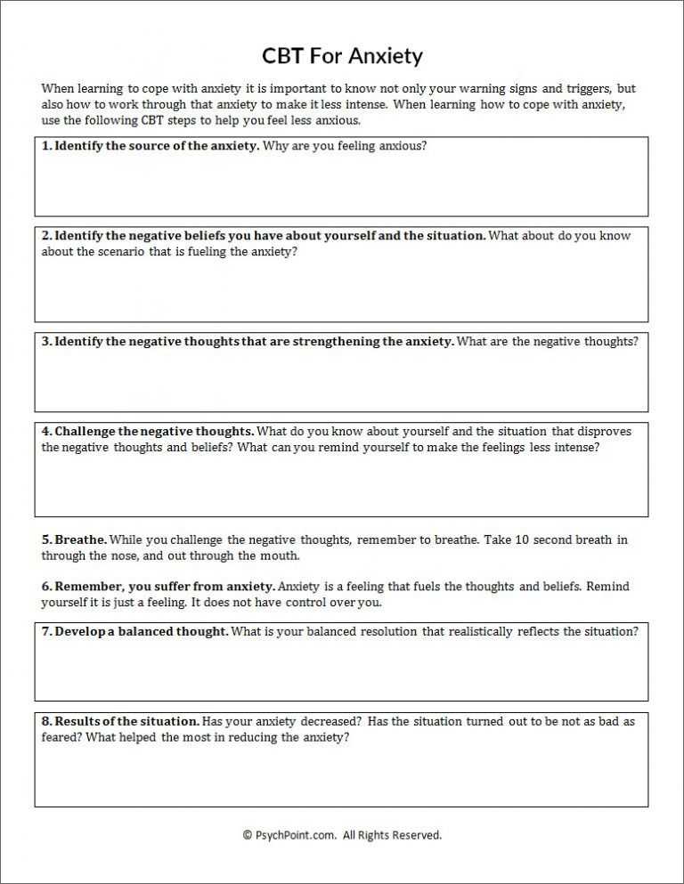 Life Skills Worksheets for Recovering Addicts