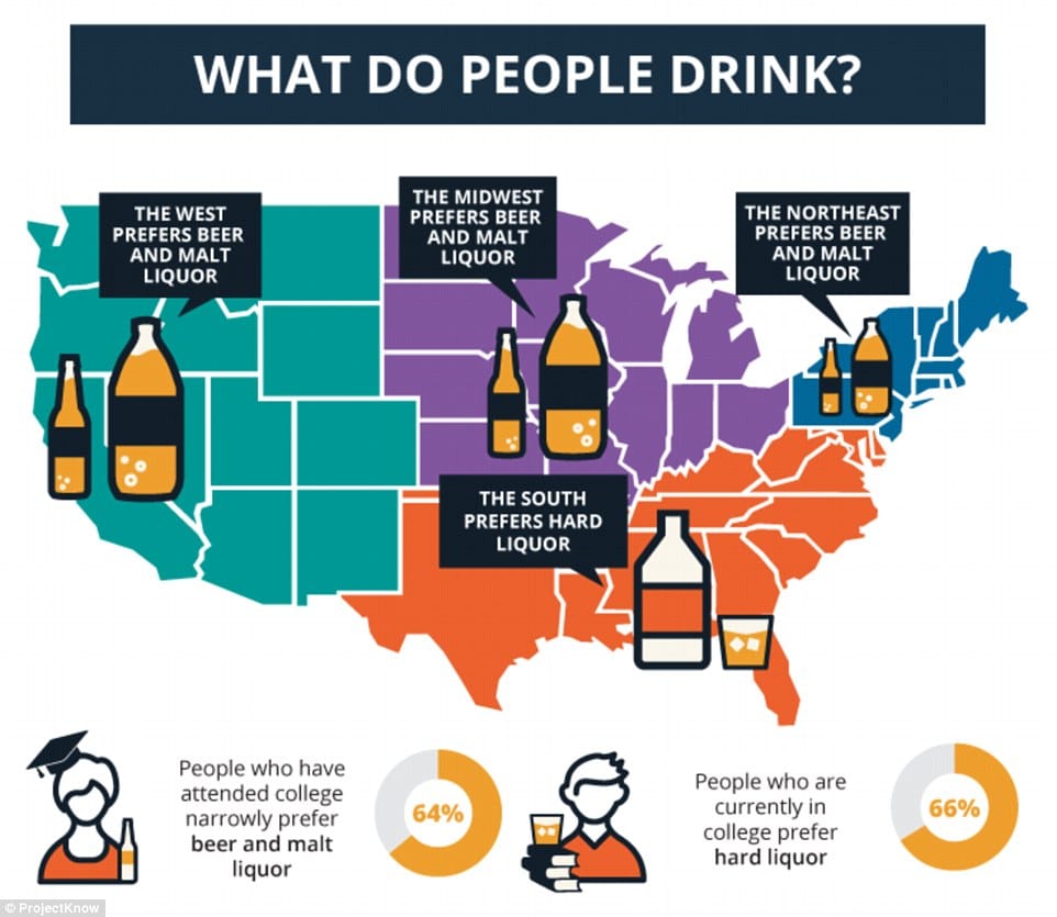 Map reveals US drinking habits