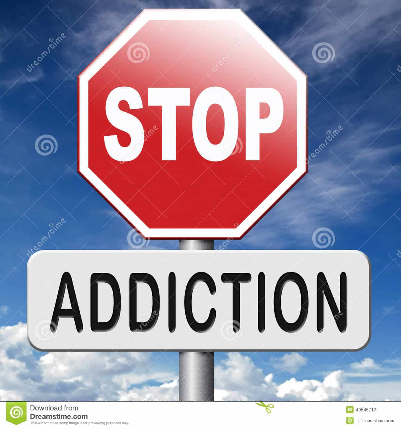 Stop Addiction Stock Illustration