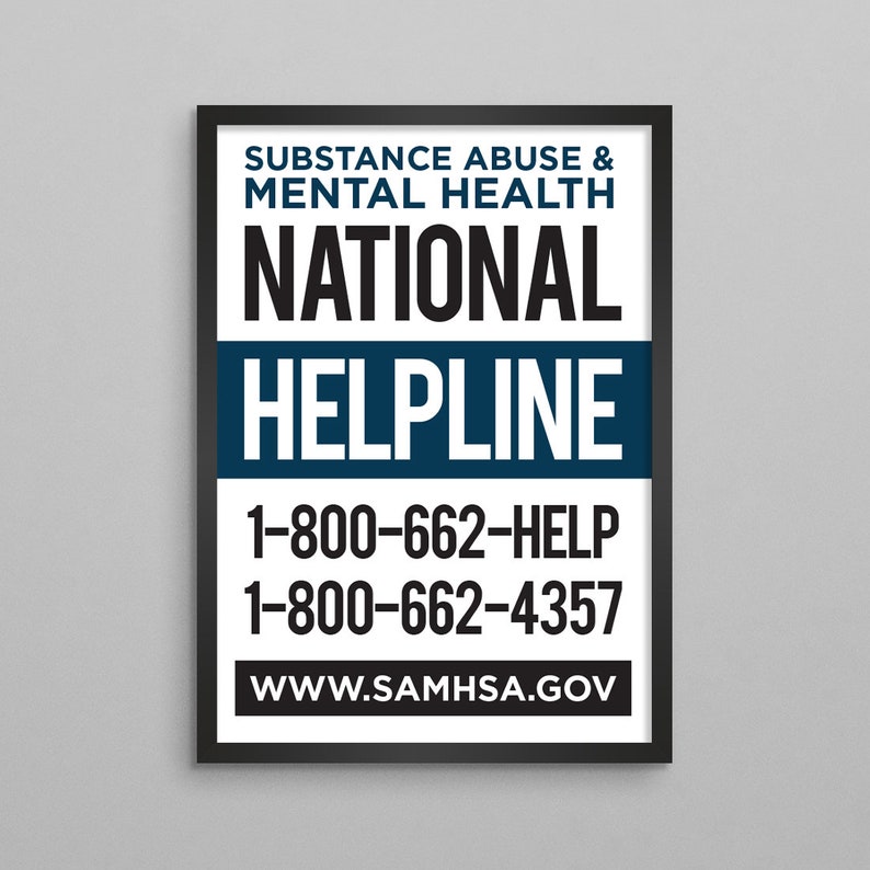 Substance Abuse &  Mental Health National Helpline SAMHSA