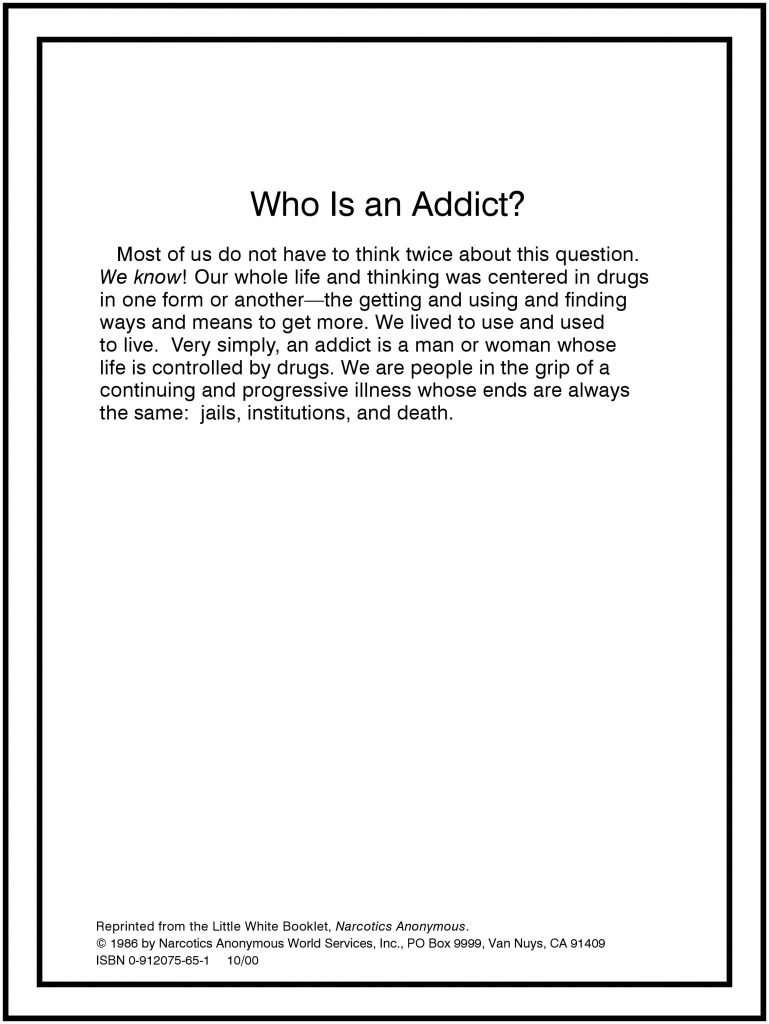 Who is an Addict