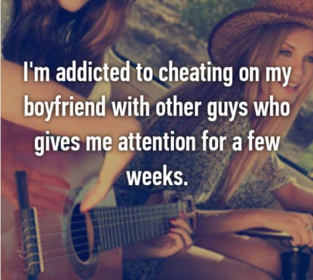 Women share reasons why they are addicted to cheating